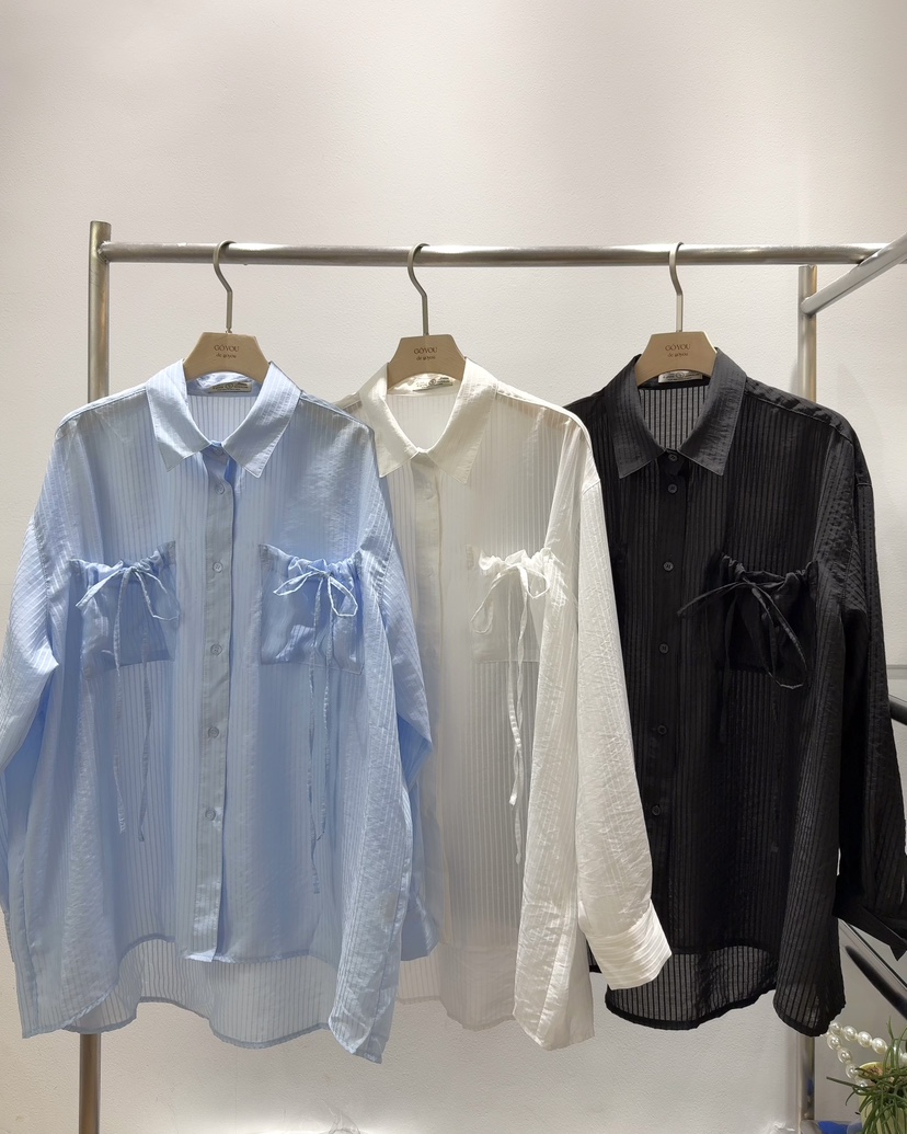 GOYOU東大門㊣實拍女士新品職業真品休閑25春夏時尚襯衫蕾絲衫de goyou襯衫/蕾絲衫