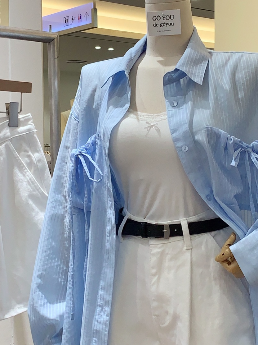 GOYOU東大門㊣實拍女士新品職業真品休閑25春夏時尚襯衫蕾絲衫de goyou襯衫/蕾絲衫