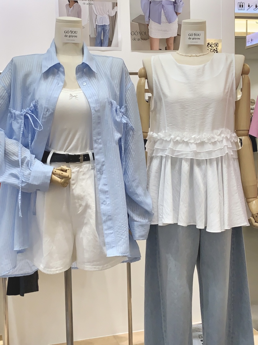 GOYOU東大門㊣實拍女士新品職業真品休閑25春夏時尚襯衫蕾絲衫de goyou襯衫/蕾絲衫