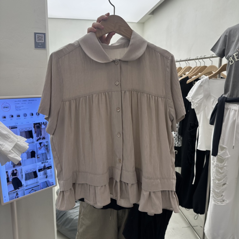 CHAV東大門㊣實拍女裝新款休閑時尚熱賣職業真品襯衫蕾絲衫CHAV襯衫/蕾絲衫