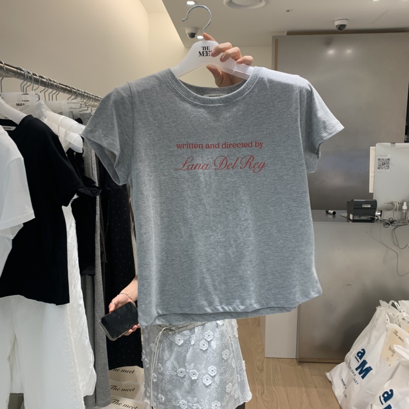 MEET ME東大門㊣代購女裝新品職業休閑熱賣25春夏時尚人氣T恤MEET MET恤圖色2