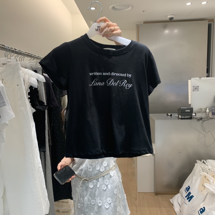 MEET ME東大門㊣代購女裝新品職業休閑熱賣25春夏時尚人氣T恤MEET MET恤圖色3
