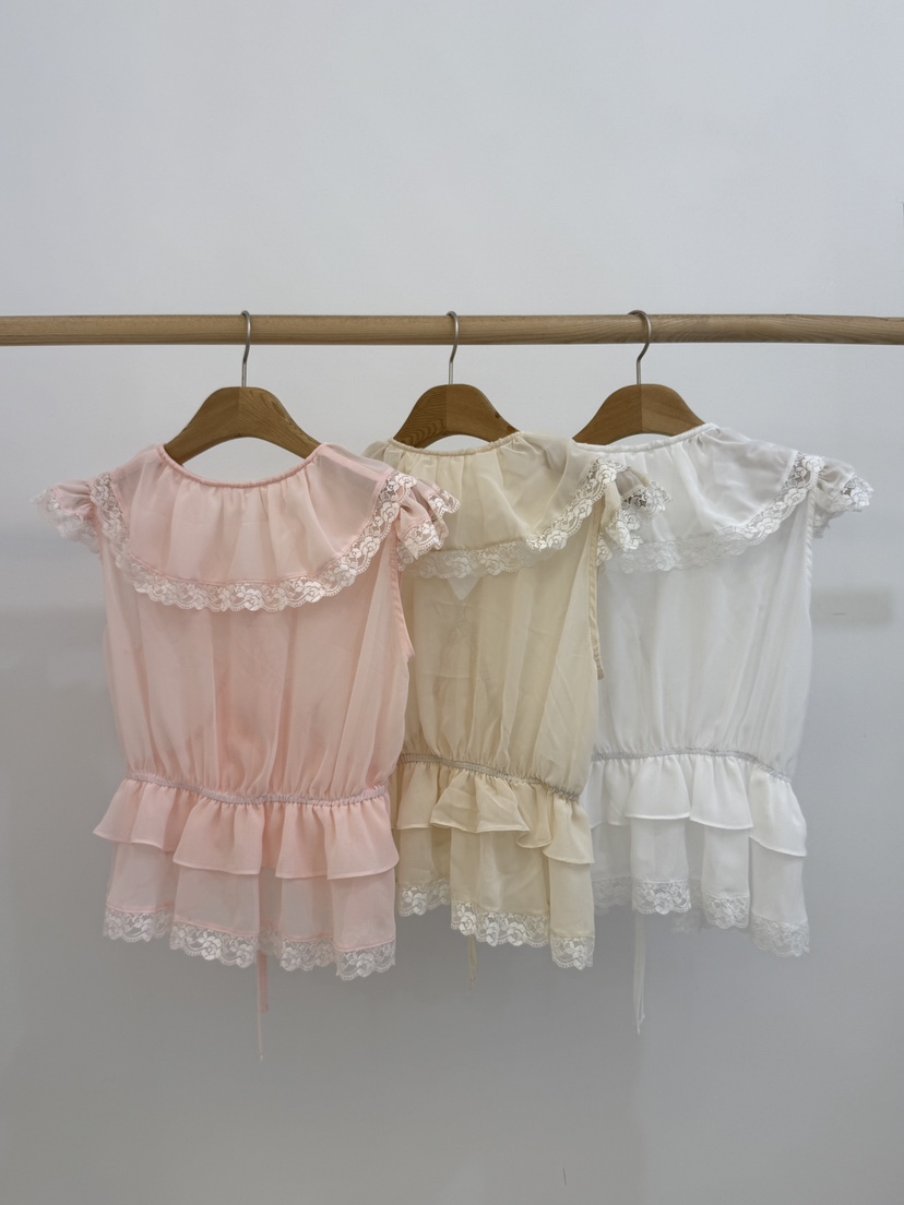 BY CHAPTER韓國代購㊣女士新品真品人氣熱賣25春夏襯衫蕾絲衫Chapter襯衫/蕾絲衫