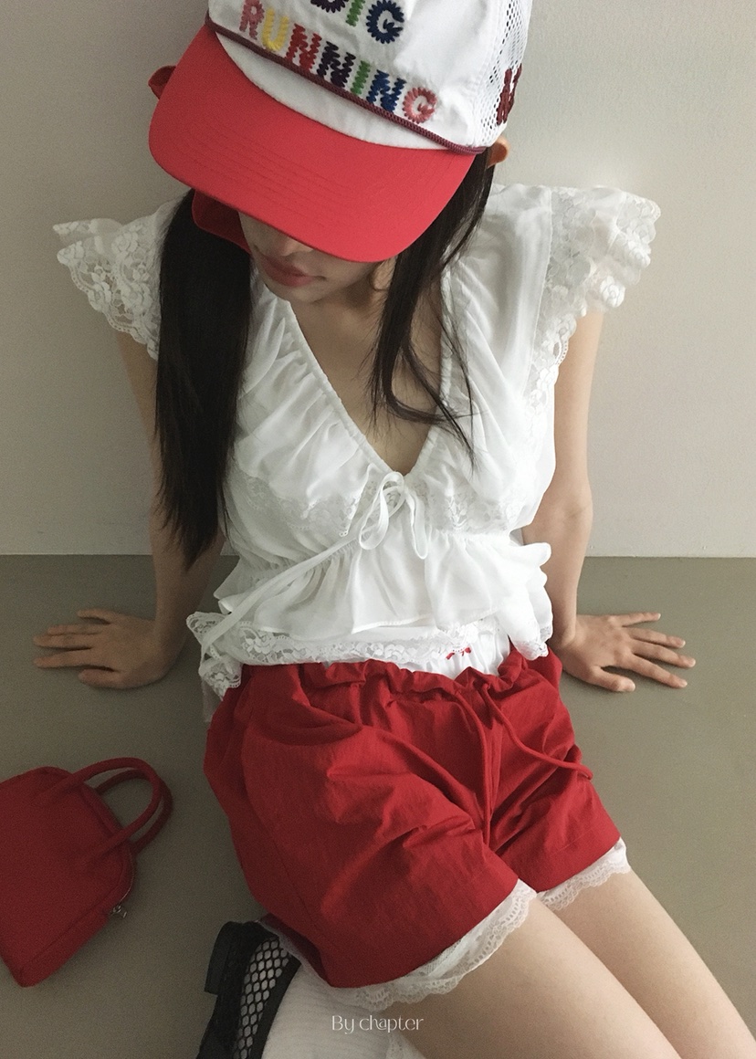 BY CHAPTER韓國代購㊣女士新品真品人氣熱賣25春夏襯衫蕾絲衫Chapter襯衫/蕾絲衫