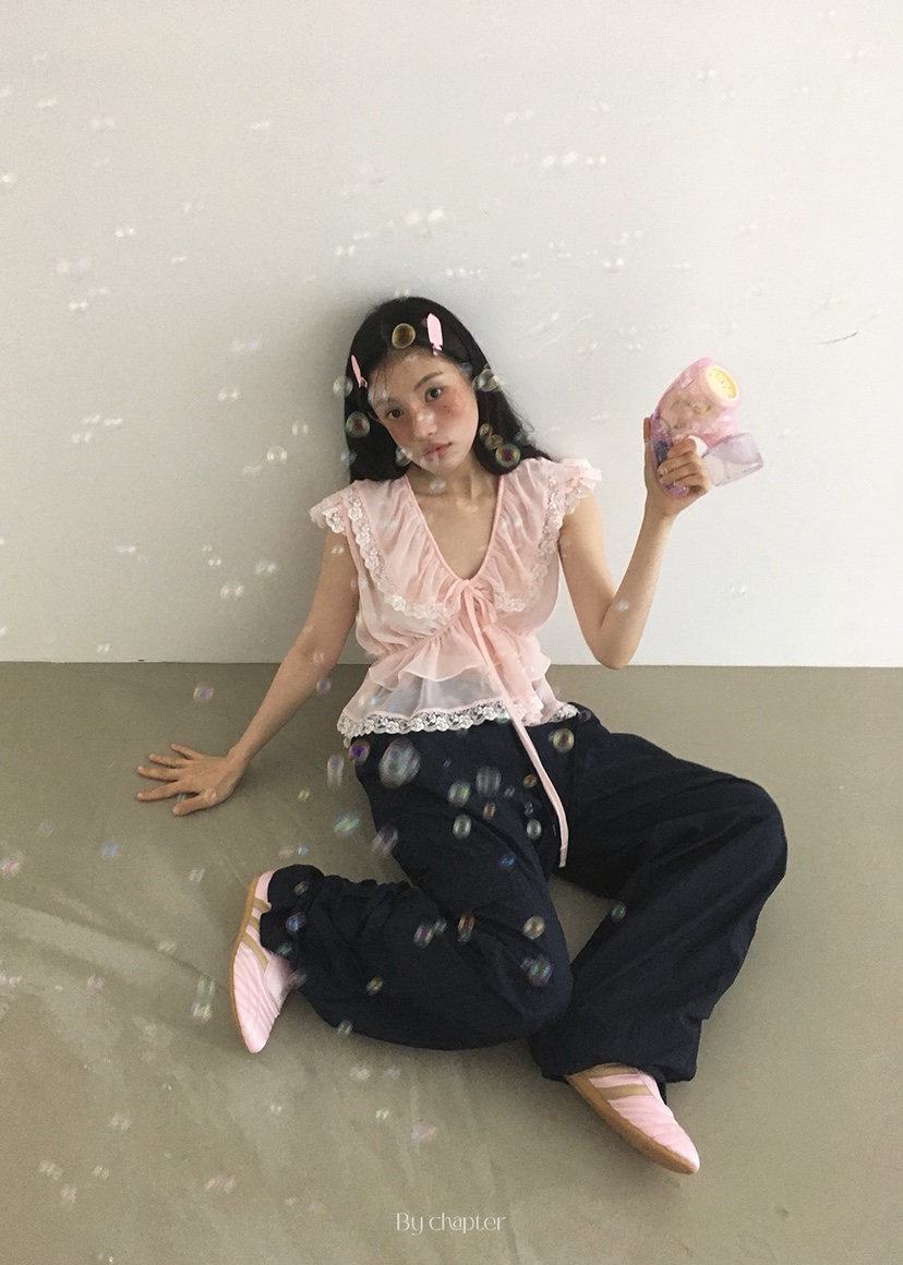 BY CHAPTER韓國代購㊣女士新品真品人氣熱賣25春夏襯衫蕾絲衫Chapter襯衫/蕾絲衫