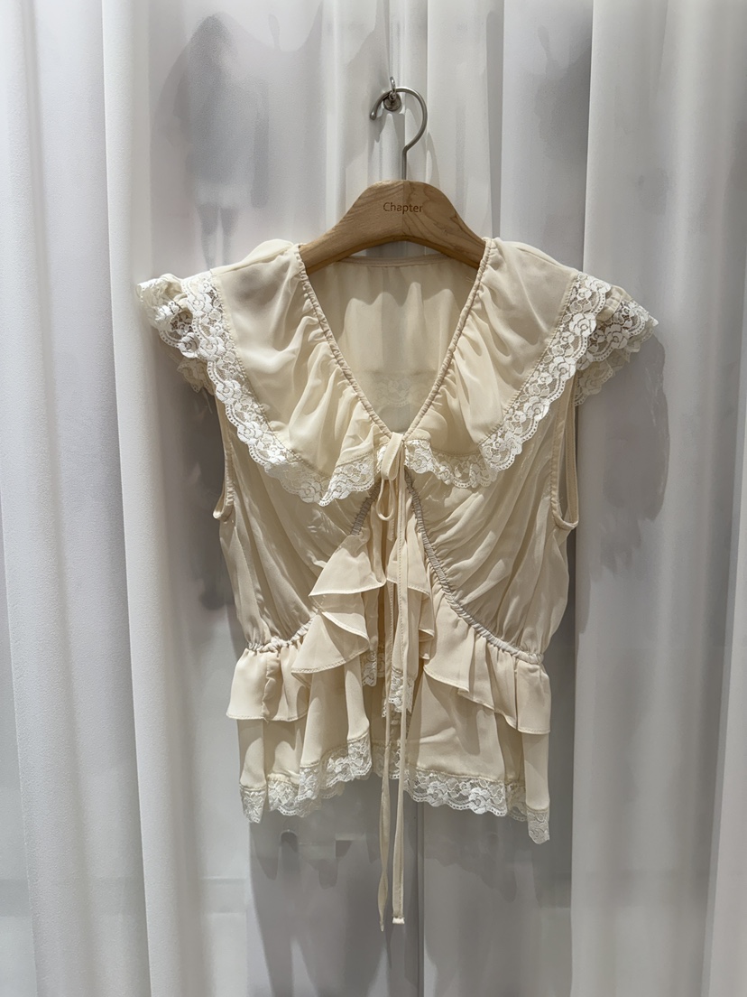 BY CHAPTER韓國代購㊣女士新品真品人氣熱賣25春夏襯衫蕾絲衫Chapter襯衫/蕾絲衫圖色3