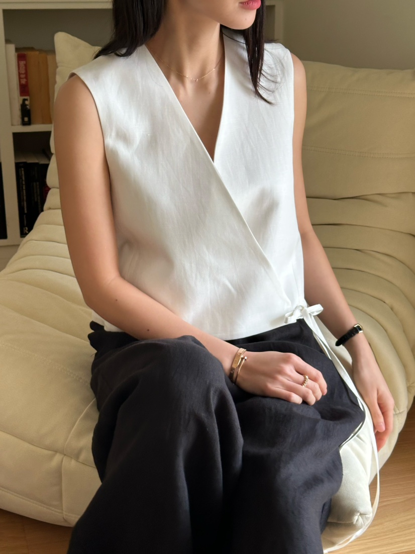 LE VASE東大門㊣代購女裝新款時尚人氣真品熱賣25春夏馬甲雙層LE VASE馬甲