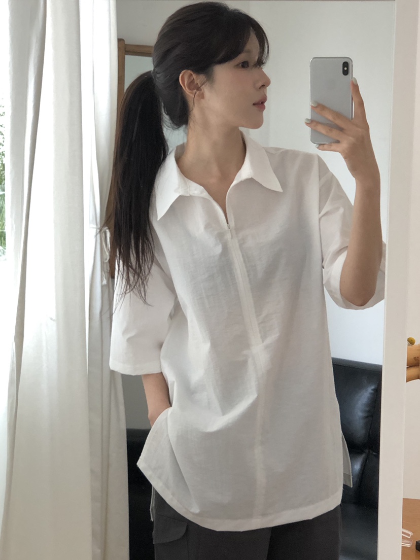 THE EYL韓國直郵㊣女裝新款職業推薦時尚休閑真品襯衫蕾絲衫THE EYL襯衫/蕾絲衫