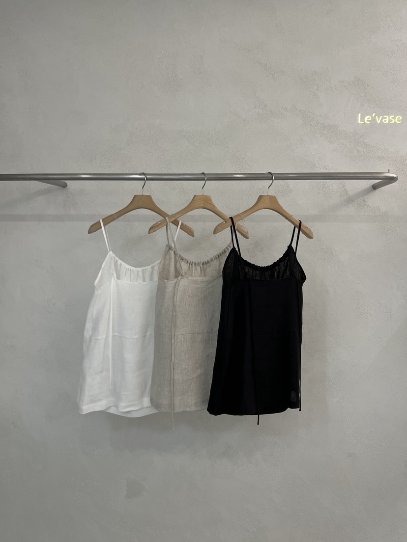LE VASE韓國代購㊣女裝新品熱賣休閑真品25春夏時尚吊帶背心LE VASE吊帶/背心