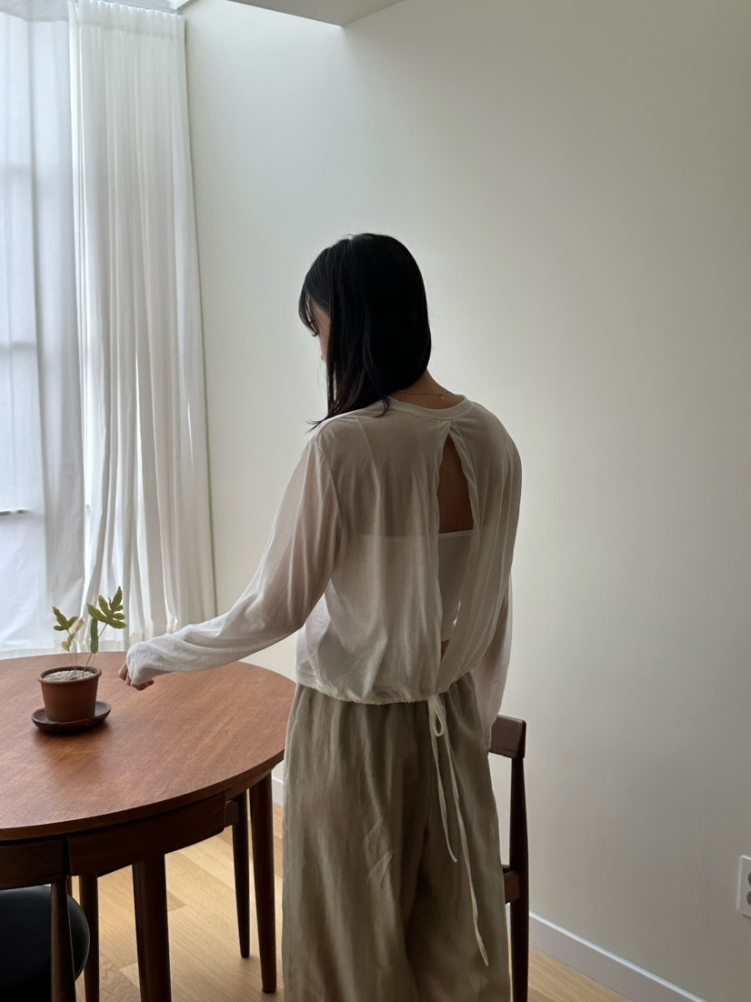 LE VASE韓國直郵㊣女裝新款職業真品休閑人氣25春夏長袖T恤LE VASE長袖T恤