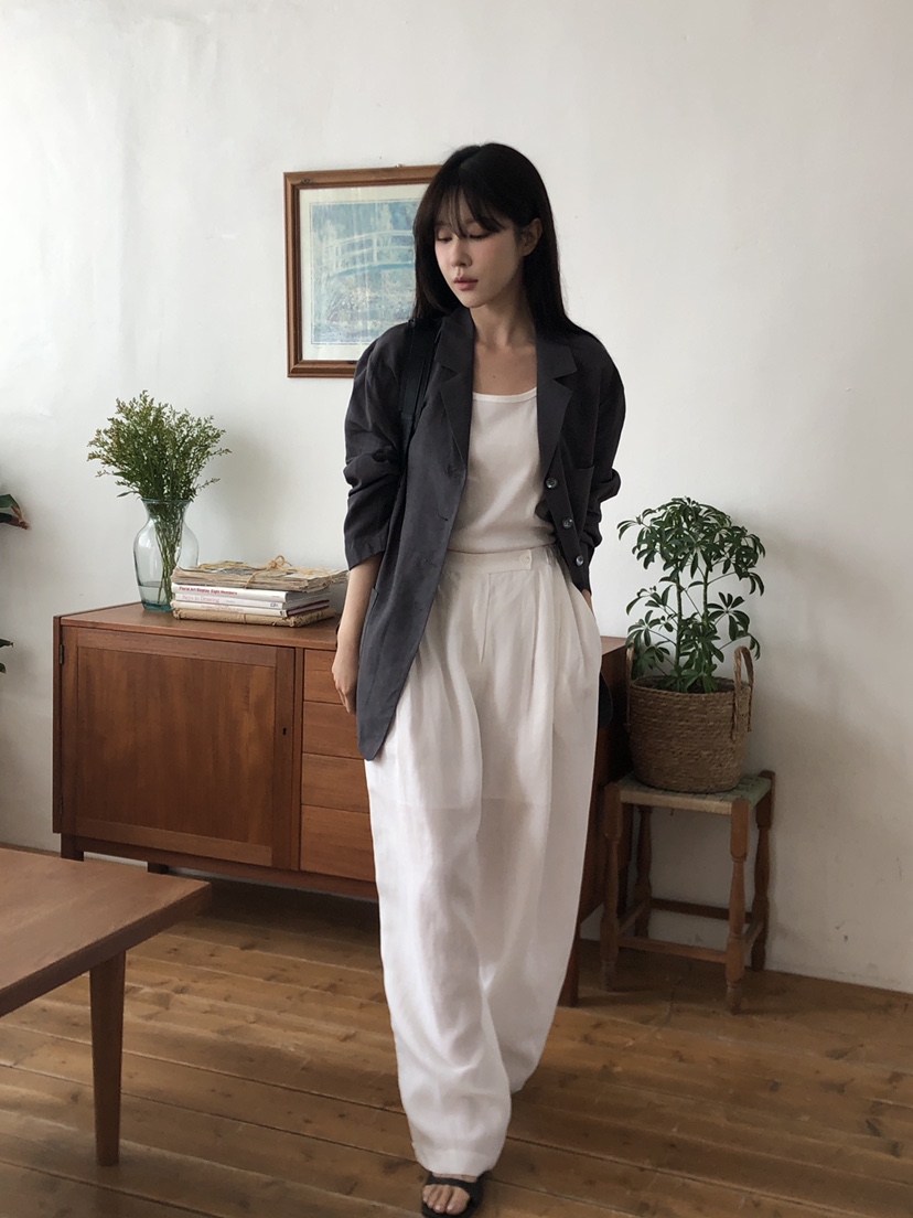 THE EYL東大門㊣代購女士新品25春夏真品休閑人氣褲子亞麻布THE EYL褲子