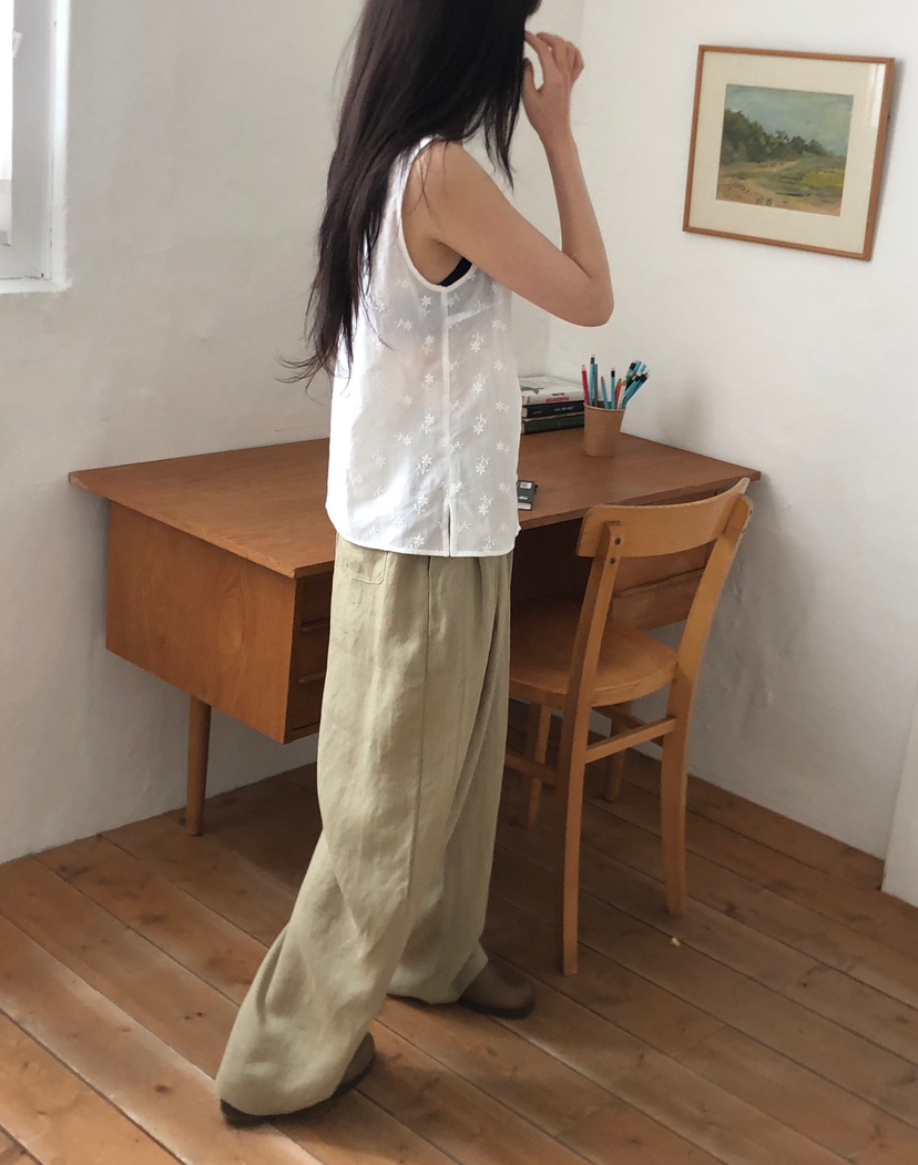 THE EYL東大門㊣代購女士新品25春夏真品休閑人氣褲子亞麻布THE EYL褲子