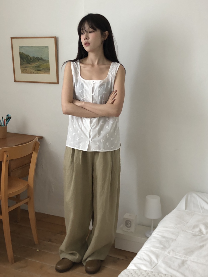 THE EYL東大門㊣代購女士新品25春夏真品休閑人氣褲子亞麻布THE EYL褲子