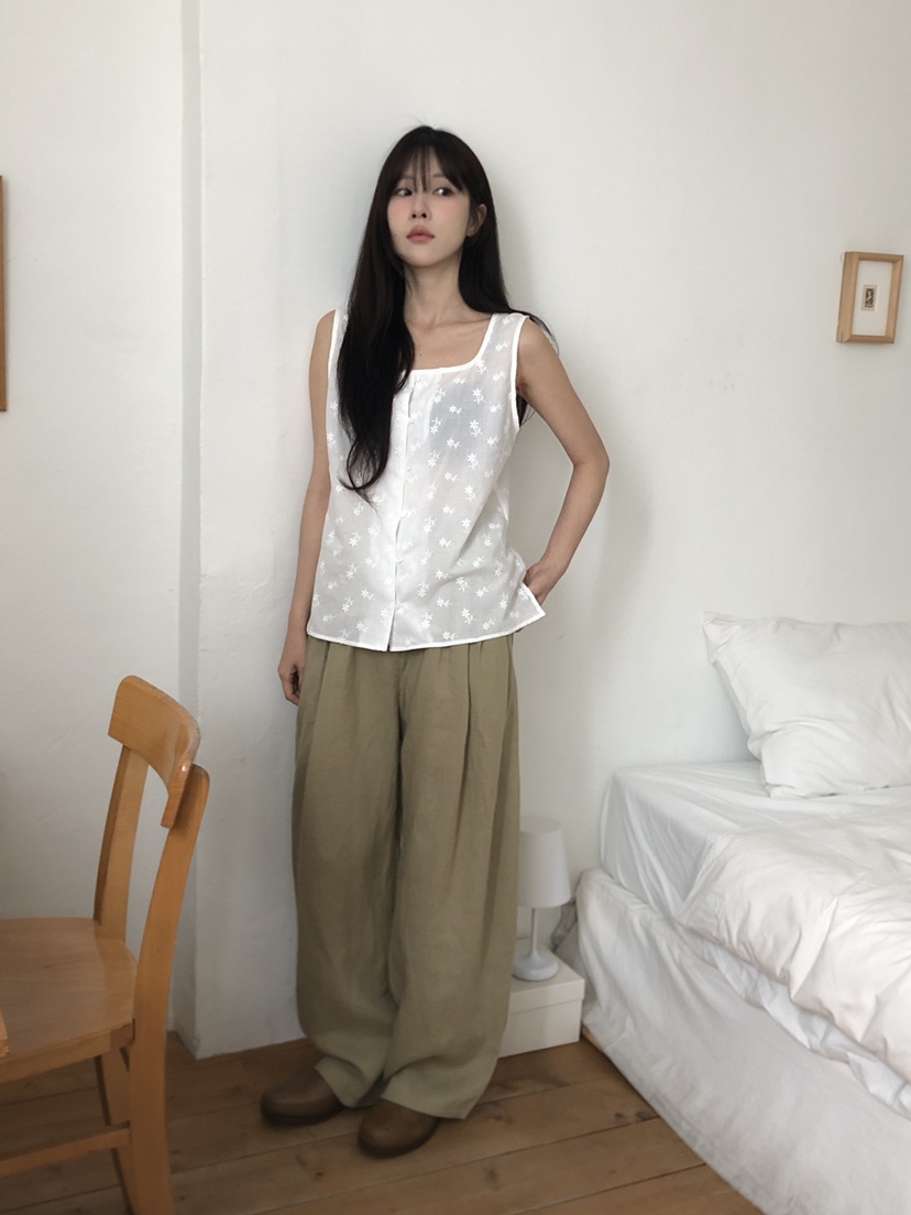 THE EYL東大門㊣代購女士新品25春夏真品休閑人氣褲子亞麻布THE EYL褲子