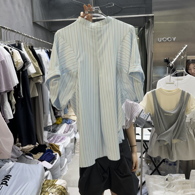 UOOV韓國直郵㊣女裝新品休閑熱賣真品25春夏職業襯衫蕾絲衫UOOV襯衫/蕾絲衫