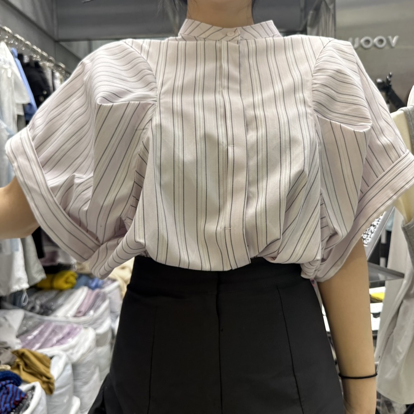 UOOV韓國直郵㊣女裝新品休閑熱賣真品25春夏職業襯衫蕾絲衫UOOV襯衫/蕾絲衫