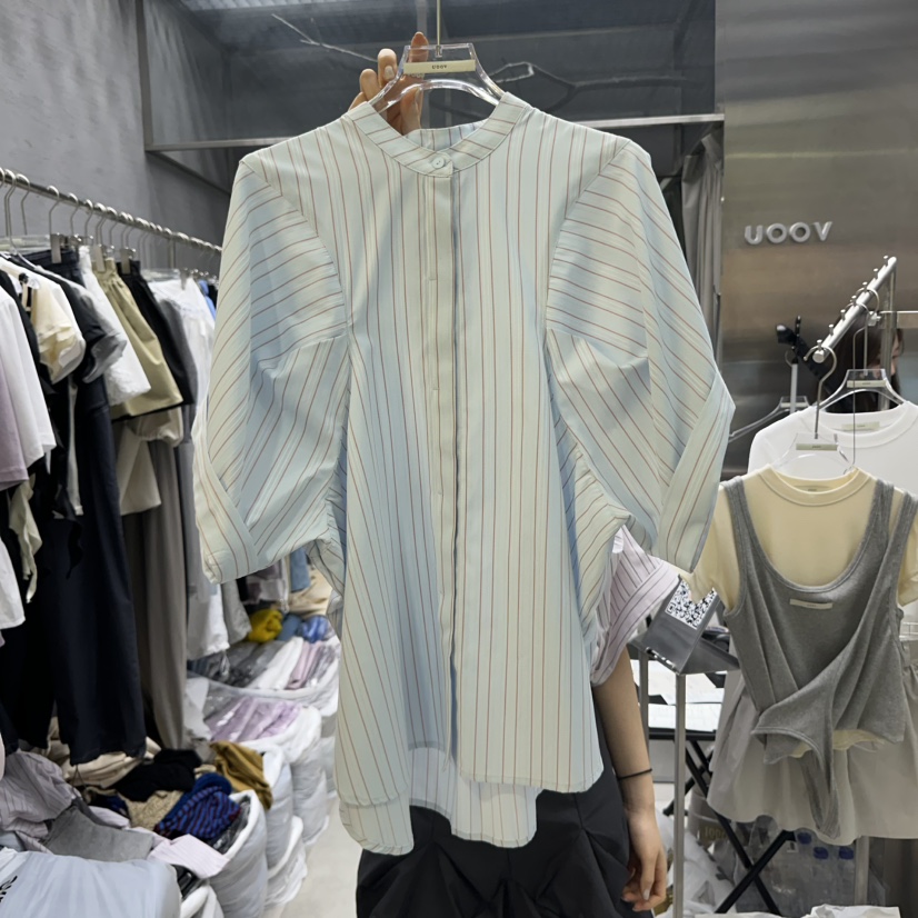 UOOV韓國直郵㊣女裝新品休閑熱賣真品25春夏職業襯衫蕾絲衫UOOV襯衫/蕾絲衫圖色2