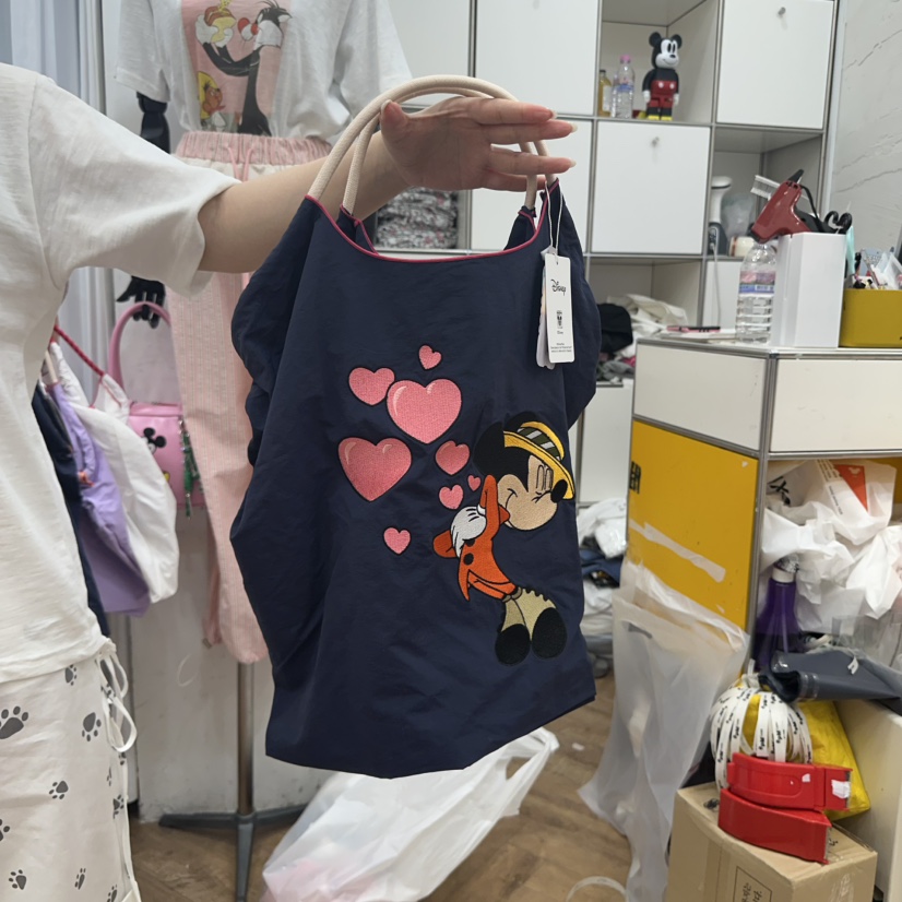 DE LINE東大門㊣直郵女士新品職業人氣休閑推薦時尚手提包絨DE LINE手提包