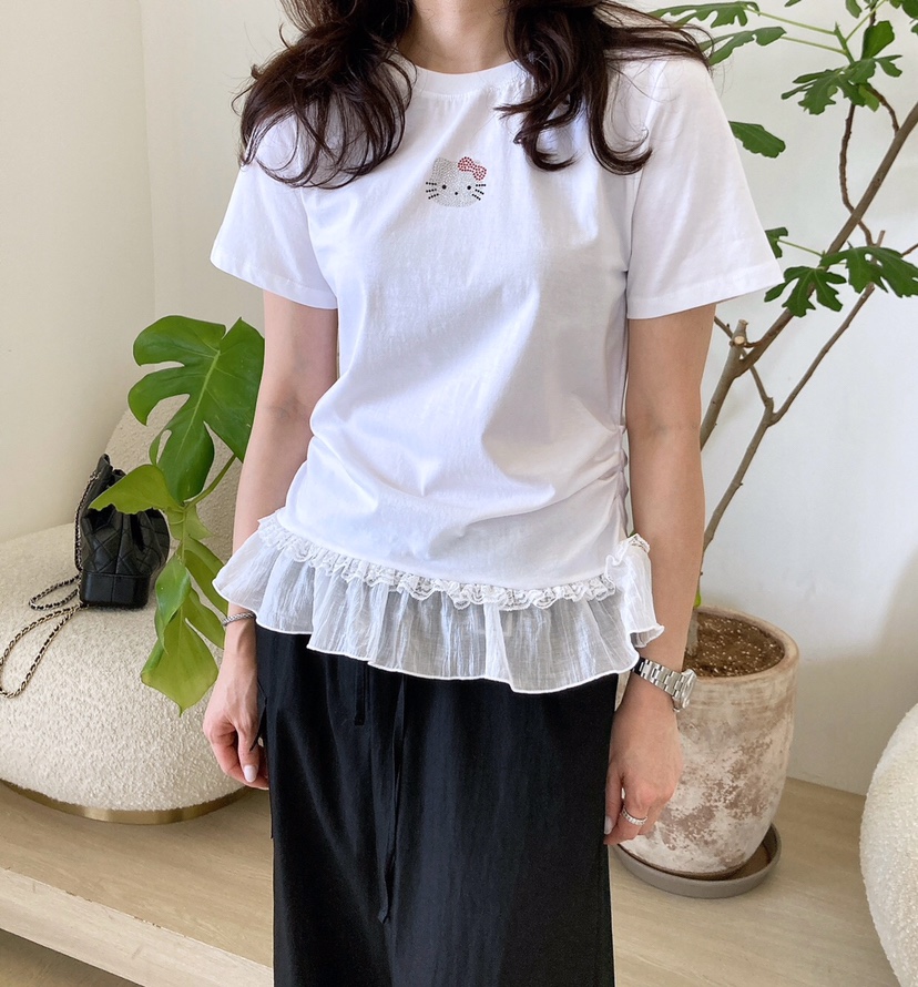 HANNA-A東大門㊣實拍女裝新品時尚25春夏真品人氣職業休閑T恤HANNAT恤