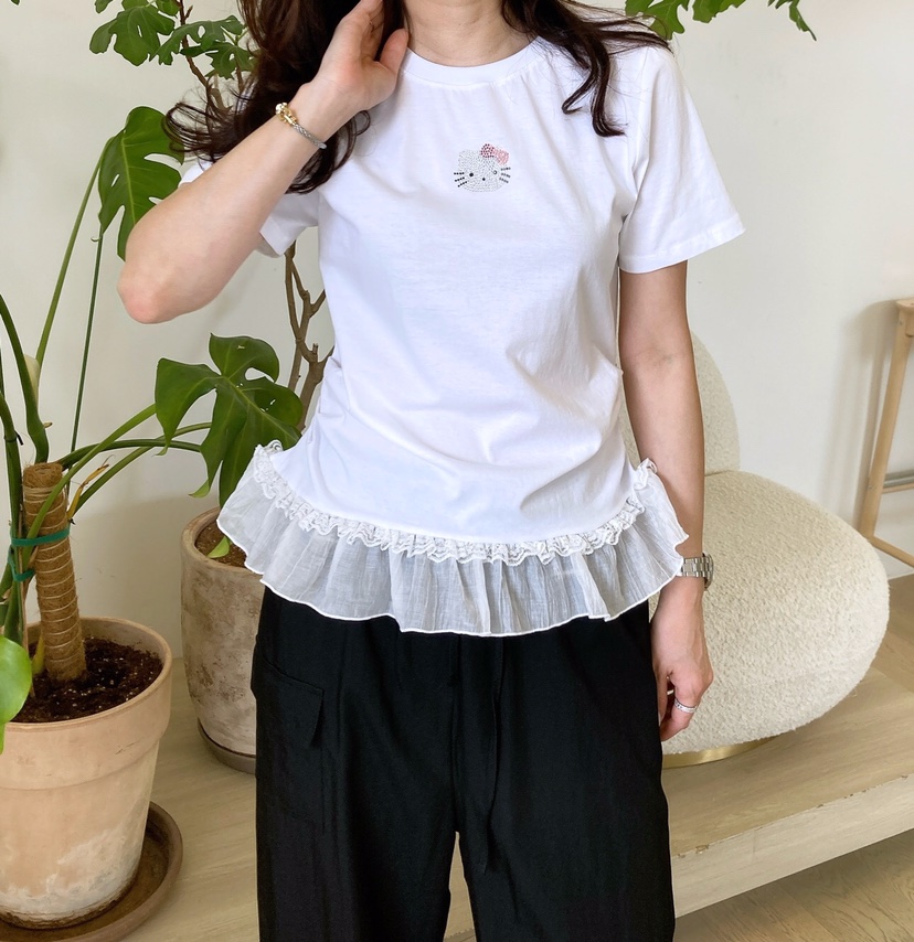 HANNA-A東大門㊣實拍女裝新品時尚25春夏真品人氣職業休閑T恤HANNAT恤