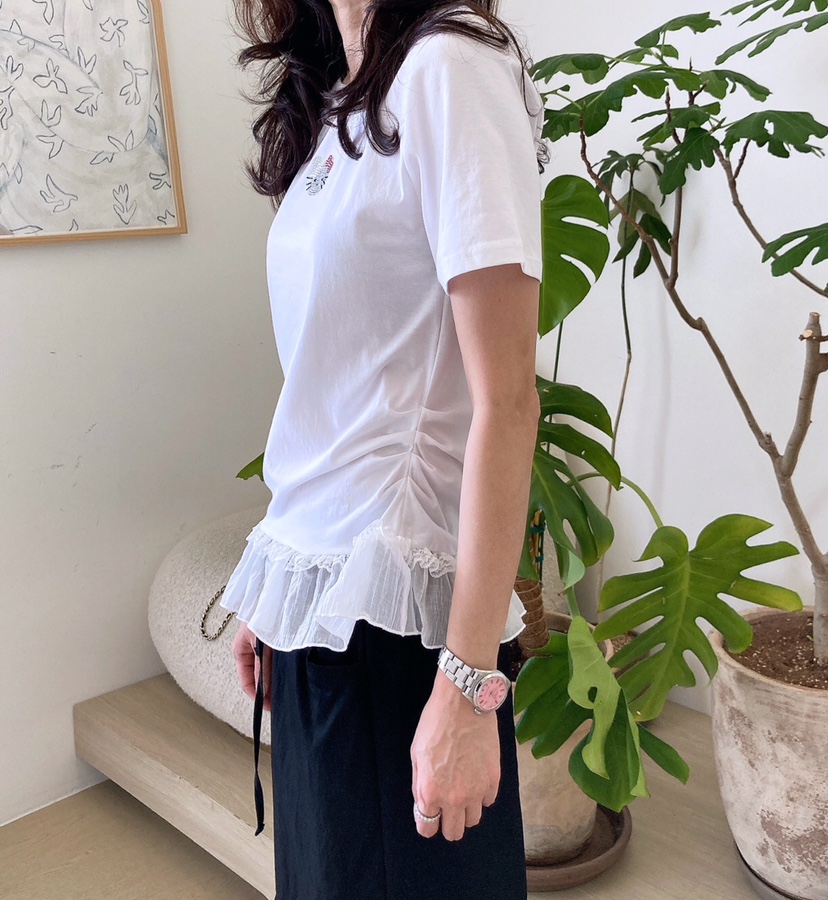 HANNA-A東大門㊣實拍女裝新品時尚25春夏真品人氣職業休閑T恤HANNAT恤