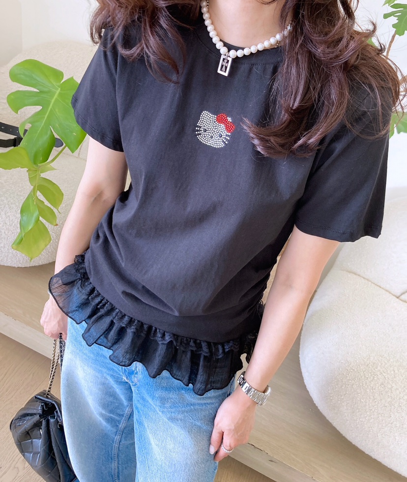 HANNA-A東大門㊣實拍女裝新品時尚25春夏真品人氣職業休閑T恤HANNAT恤