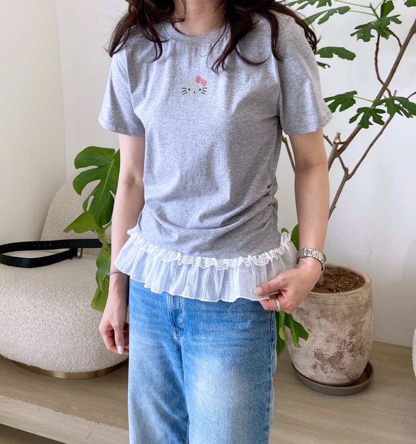 HANNA-A東大門㊣實拍女裝新品時尚25春夏真品人氣職業休閑T恤HANNAT恤