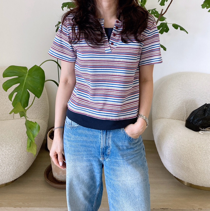 HANNA-A韓國代購㊣女裝新品人氣真品熱賣休閑職業25春夏T恤HANNAT恤