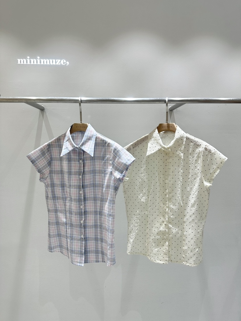 MINIMUZE韓國直郵㊣女士新品25春夏時尚職業推薦襯衫蕾絲衫MINIMUZE襯衫/蕾絲衫