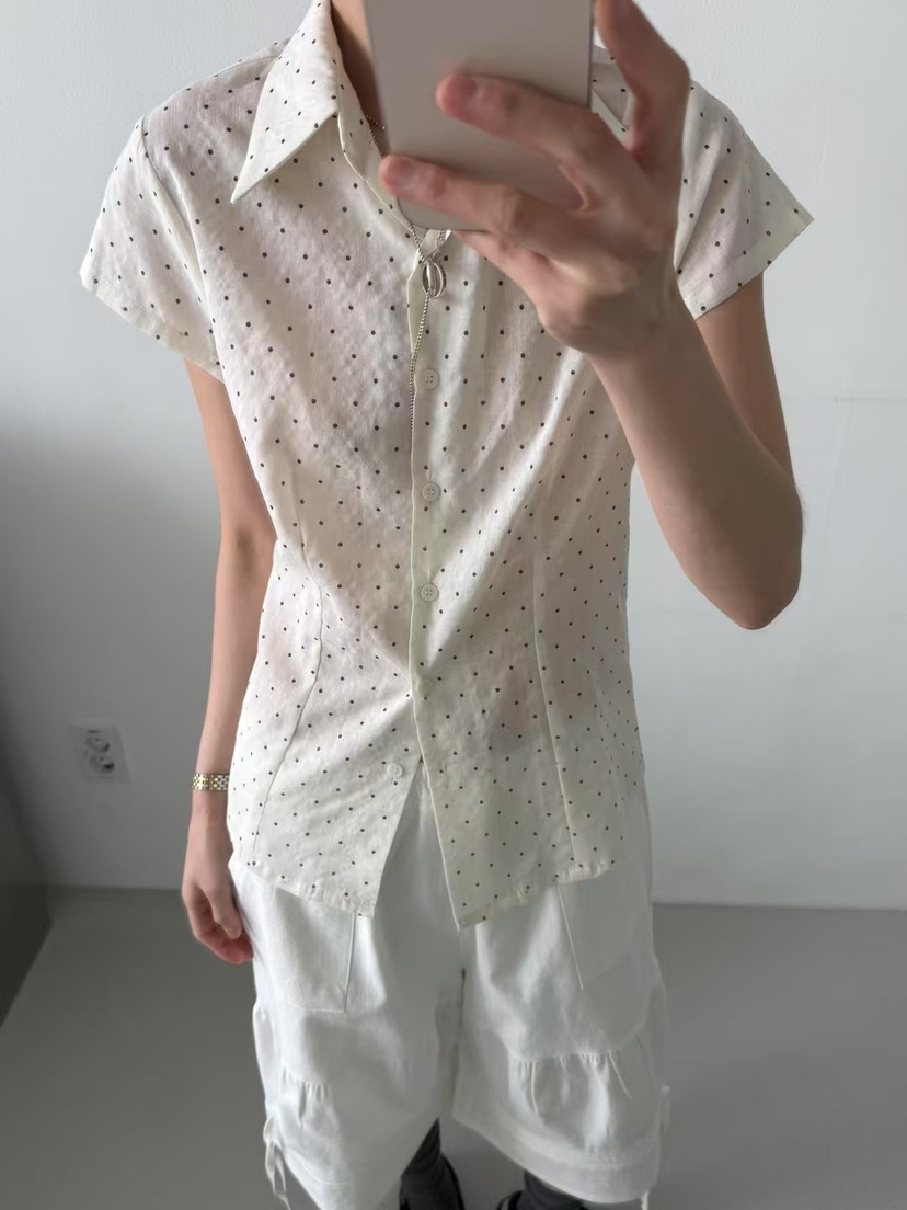 MINIMUZE韓國直郵㊣女士新品25春夏時尚職業推薦襯衫蕾絲衫MINIMUZE襯衫/蕾絲衫