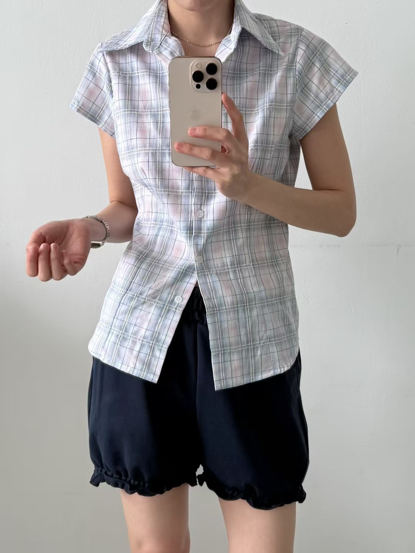 MINIMUZE韓國直郵㊣女士新品25春夏時尚職業推薦襯衫蕾絲衫MINIMUZE襯衫/蕾絲衫