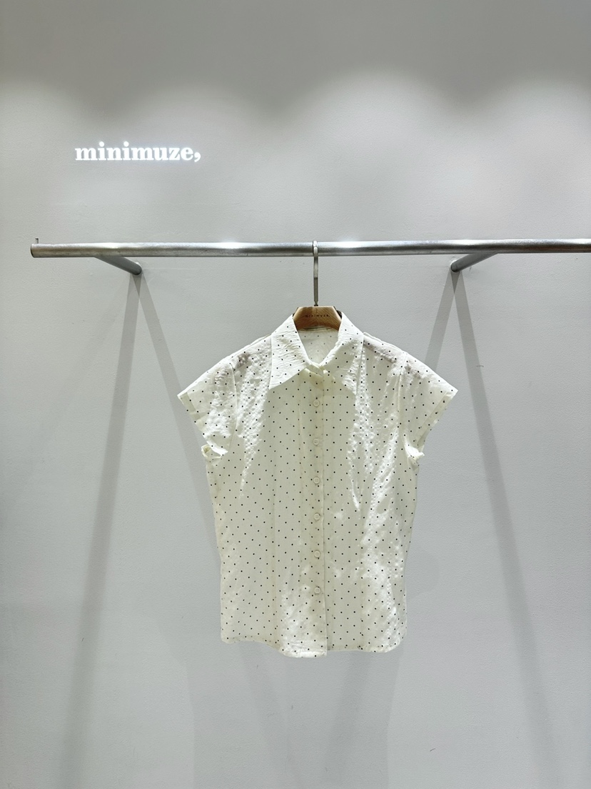 MINIMUZE韓國直郵㊣女士新品25春夏時尚職業推薦襯衫蕾絲衫MINIMUZE襯衫/蕾絲衫圖色2