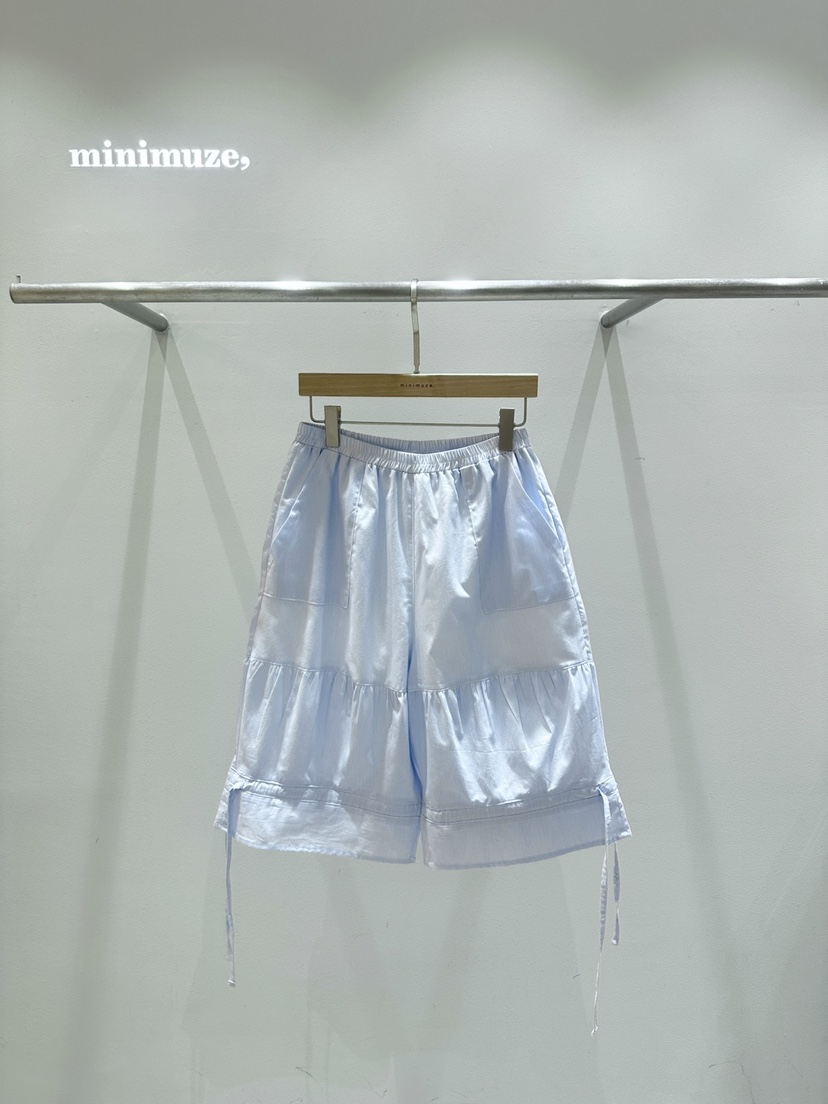 MINIMUZE韓國代購㊣女裝新款職業熱賣休閑推薦時尚短褲蝴蝶結MINIMUZE短褲圖色2