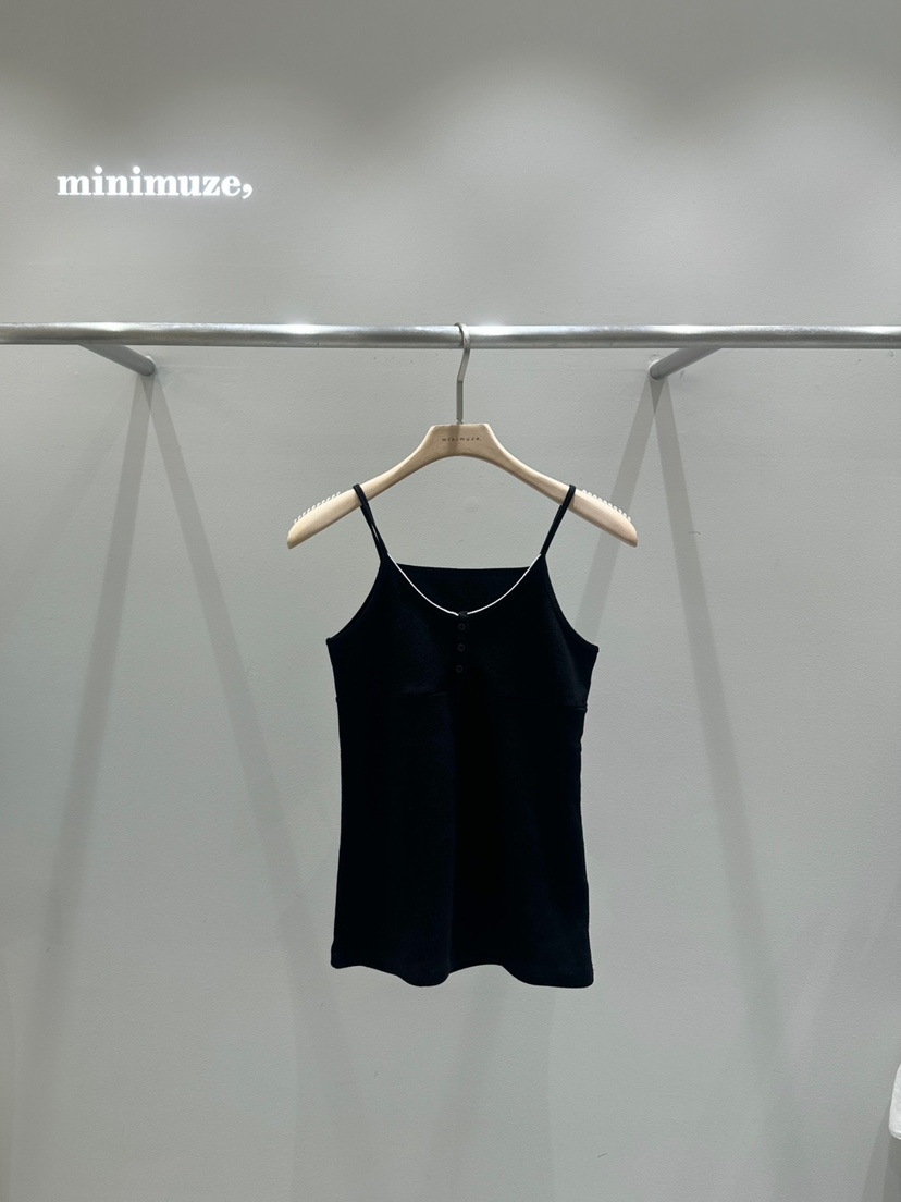 MINIMUZE韓國代購㊣女士新款職業熱賣真品推薦吊帶背心紐扣MINIMUZE吊帶/背心圖色2