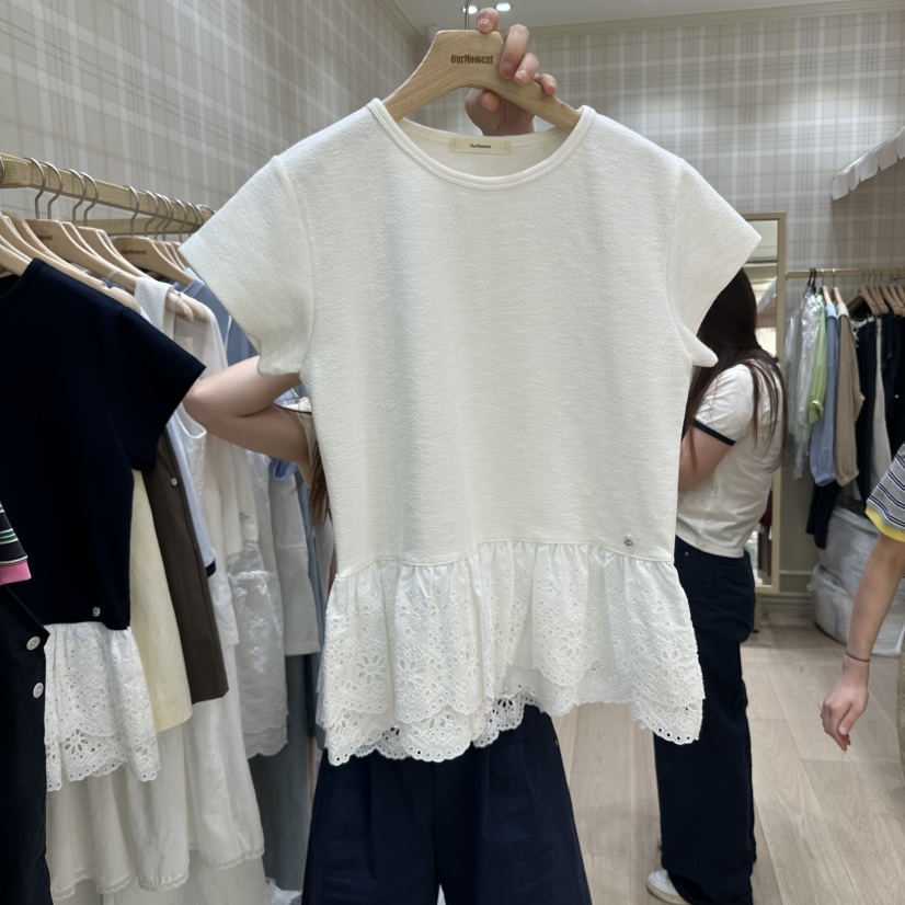OURMOMENT東大門㊣代購女裝新品休閑25春夏真品職業推薦T恤OURMOMENTT恤圖色1
