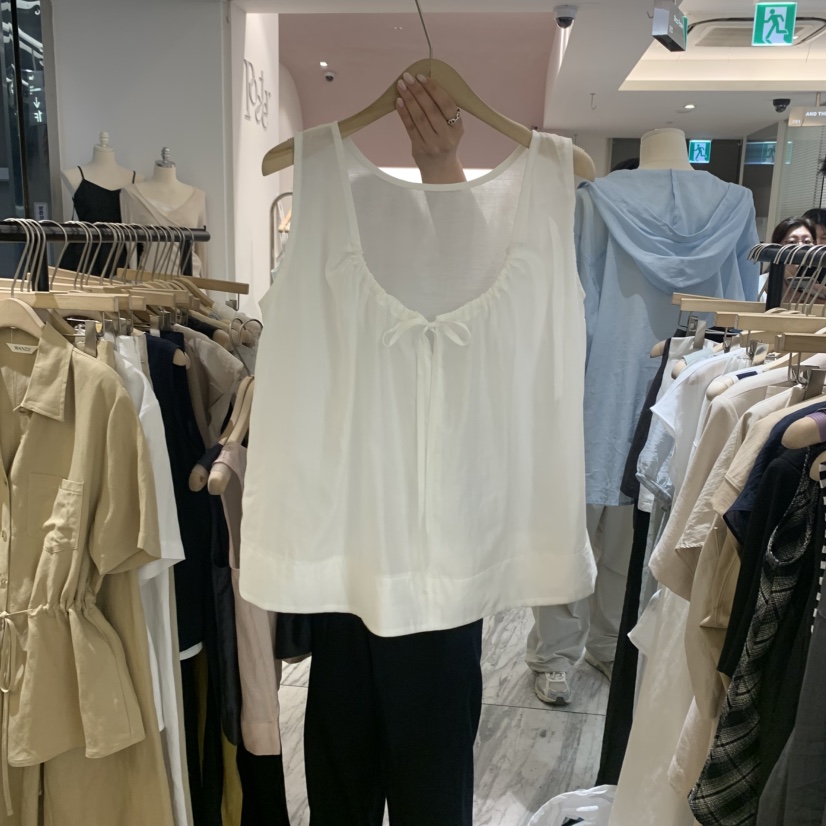 W AND J韓國代購㊣女裝新品時尚職業休閑真品熱賣吊帶背心W AND J吊帶/背心
