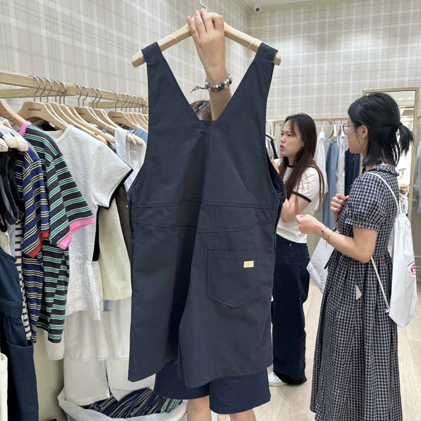 OURMOMENT韓國代購㊣女裝新品職業熱賣25春夏休閑連體褲工裝褲OURMOMENT連體褲