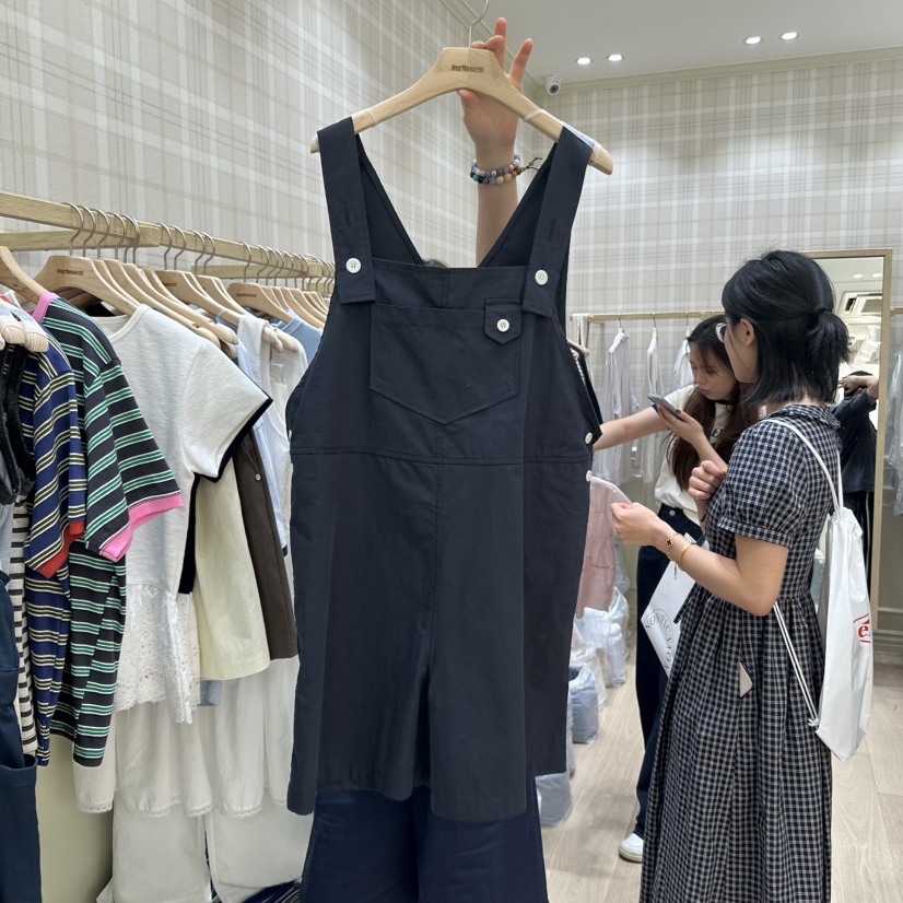 OURMOMENT韓國代購㊣女裝新品職業熱賣25春夏休閑連體褲工裝褲OURMOMENT連體褲圖色2