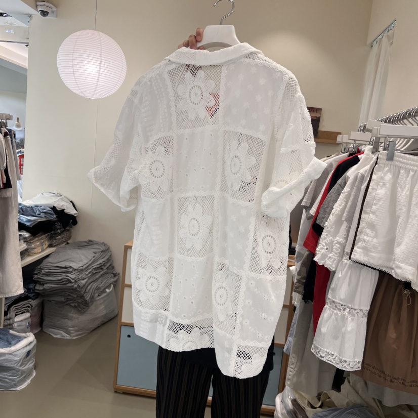 ARE韓國代購㊣女裝新品人氣真品時尚休閑推薦職業襯衫蕾絲衫ARE YOU/ARE襯衫/蕾絲衫