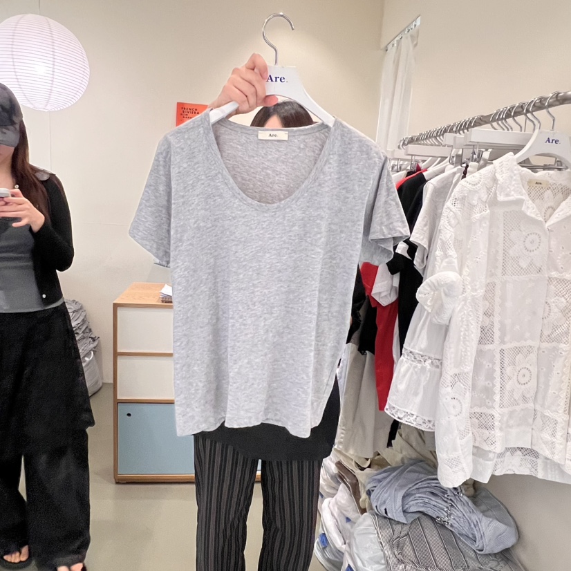 ARE東大門㊣直郵女裝新品25春夏職業熱賣推薦休閑真品時尚T恤ARE YOU/ARET恤圖色2