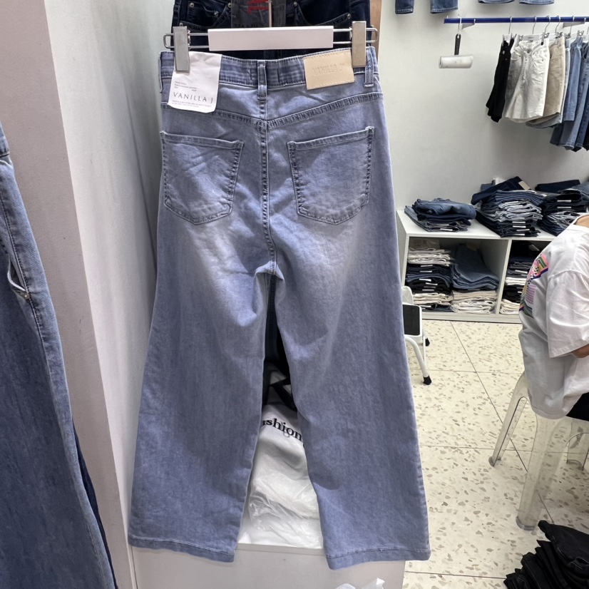 VANILLA J韓國代購㊣女士新品職業人氣25春夏推薦時尚牛仔褲VANILLA J牛仔褲
