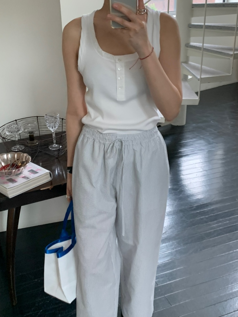 REGULARLY/PLACOR東大門㊣實拍女裝新品人氣推薦休閑褲條紋REGULARLY/PLACOR休閑褲
