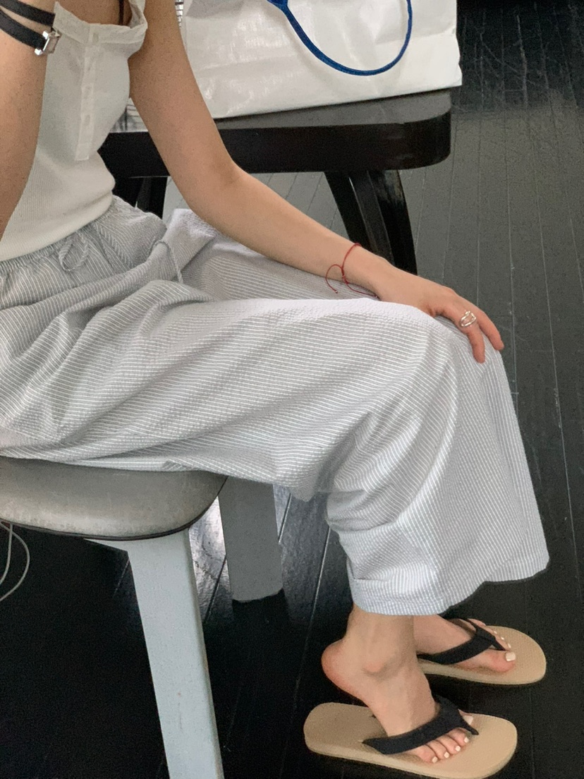 REGULARLY/PLACOR東大門㊣實拍女裝新品人氣推薦休閑褲條紋REGULARLY/PLACOR休閑褲