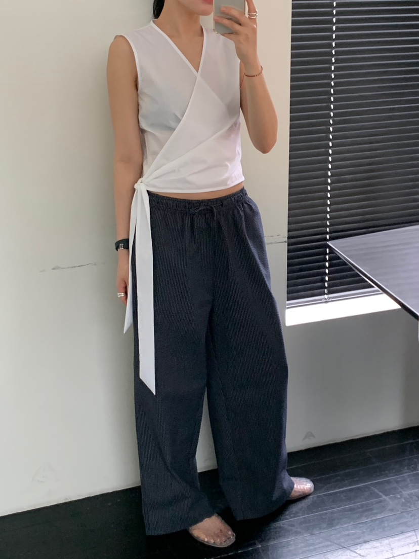 REGULARLY/PLACOR東大門㊣實拍女裝新品人氣推薦休閑褲條紋REGULARLY/PLACOR休閑褲