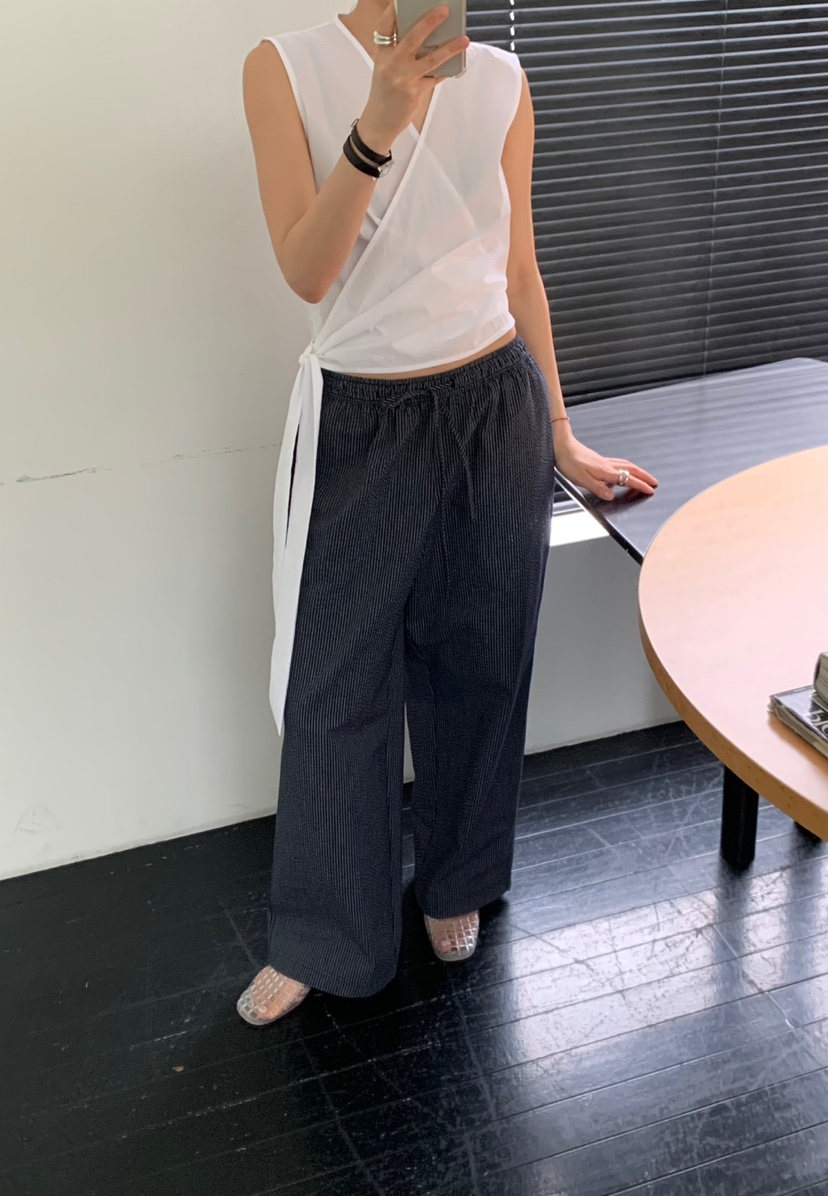 REGULARLY/PLACOR東大門㊣實拍女裝新品人氣推薦休閑褲條紋REGULARLY/PLACOR休閑褲