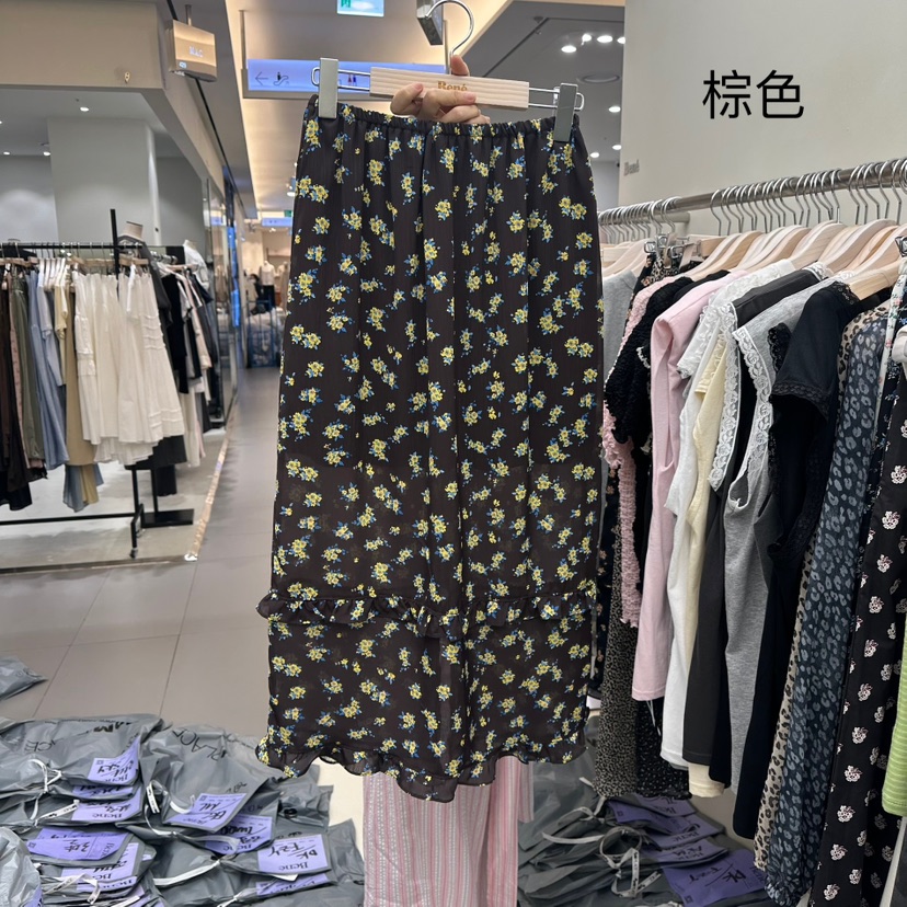 BENE韓國代購㊣女裝新款熱賣時尚人氣25春夏真品休閑職業長裙BENE長裙圖色2