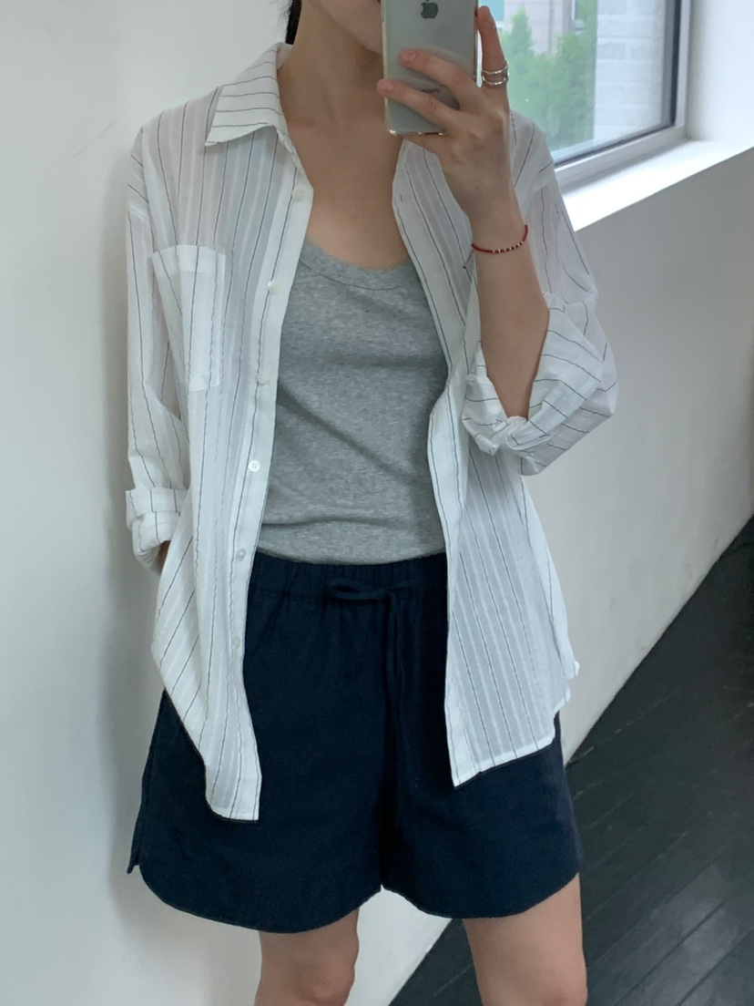 REGULARLY/PLACOR東大門㊣直郵女裝新品熱賣襯衫蕾絲衫透明條紋REGULARLY/PLACOR襯衫/蕾絲衫