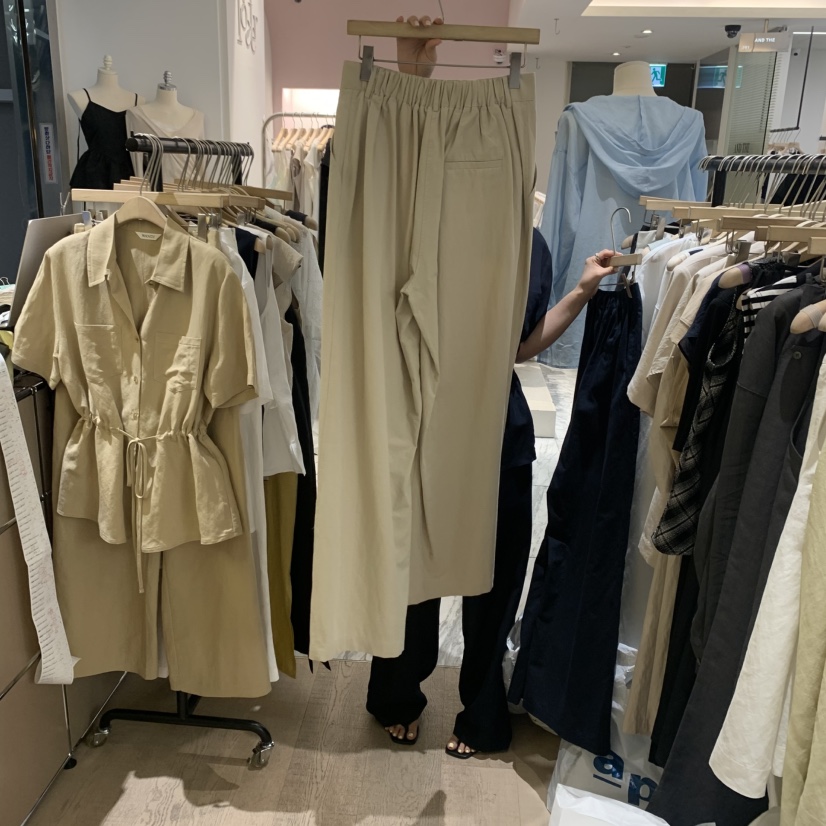 W AND J東大門㊣代購女士新款熱賣25春夏職業休閑人氣休閑褲W AND J休閑褲