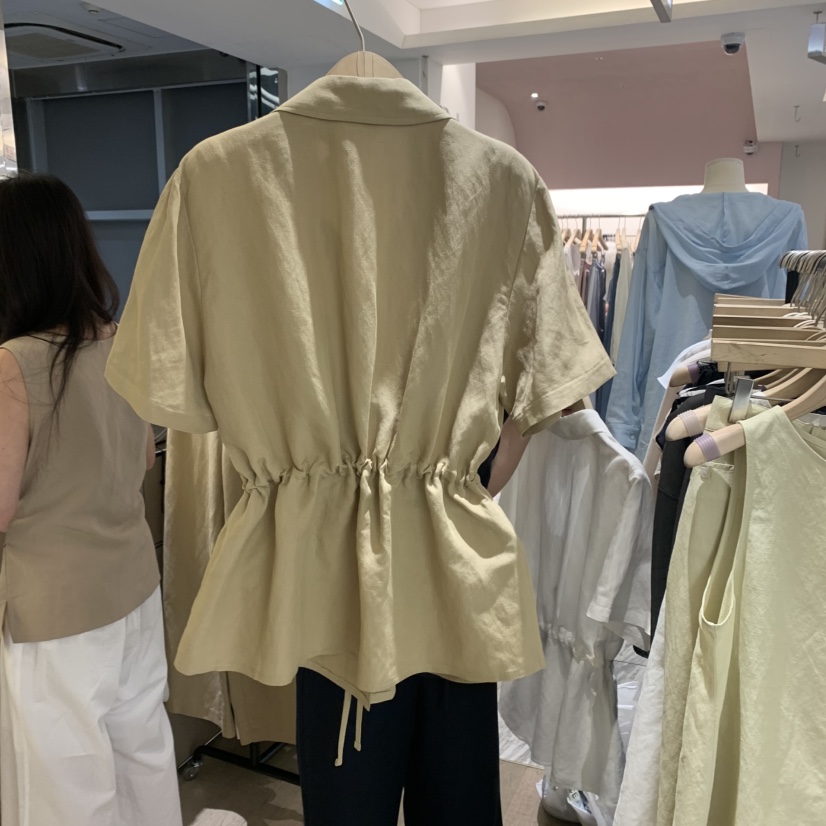 W AND J韓國直郵㊣女士新款25春夏真品熱賣休閑襯衫蕾絲衫W AND J襯衫/蕾絲衫