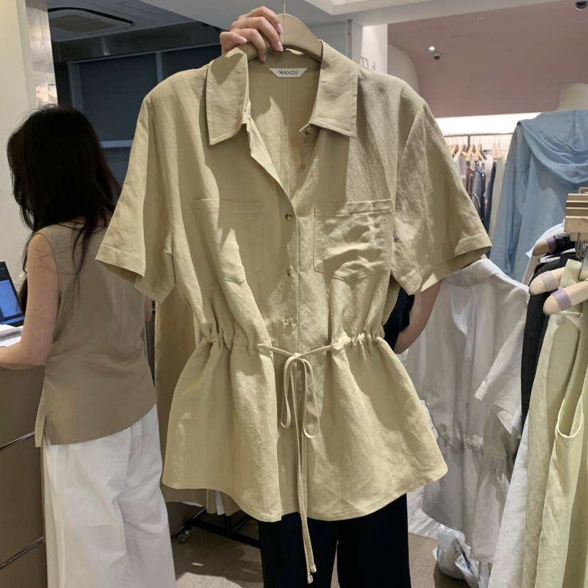 W AND J韓國直郵㊣女士新款25春夏真品熱賣休閑襯衫蕾絲衫W AND J襯衫/蕾絲衫圖色2